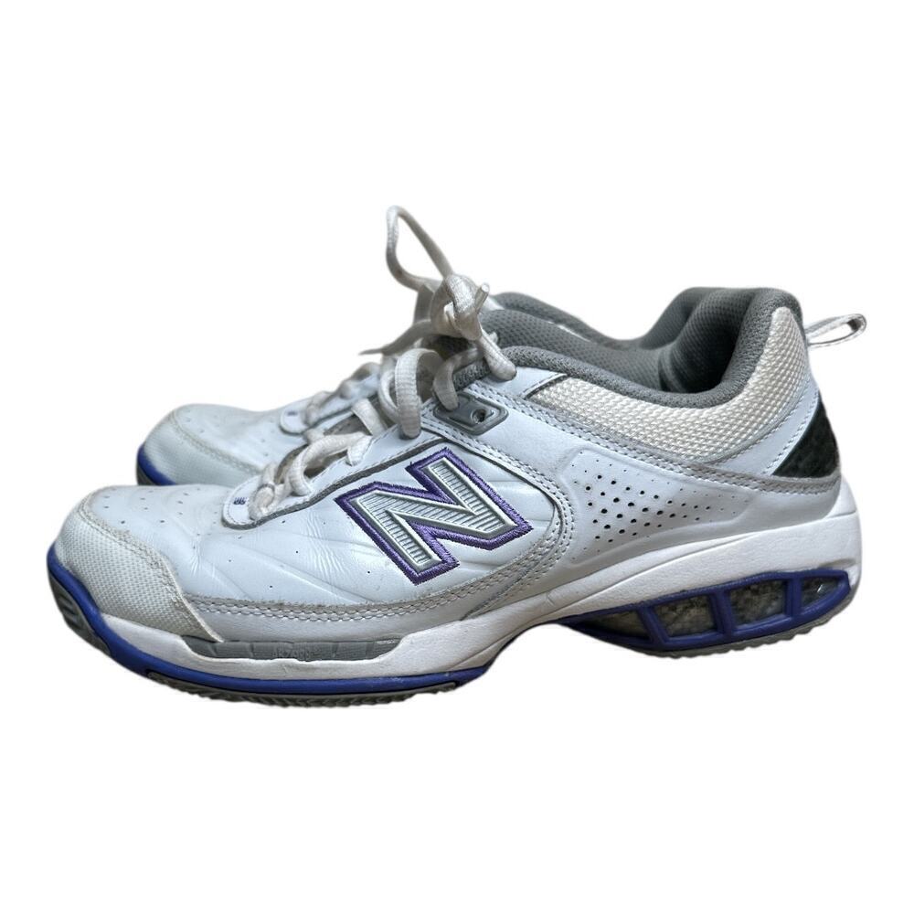 New Balance 806W Retro Hard Court Tennis Sneakers White Leather Size 8.5